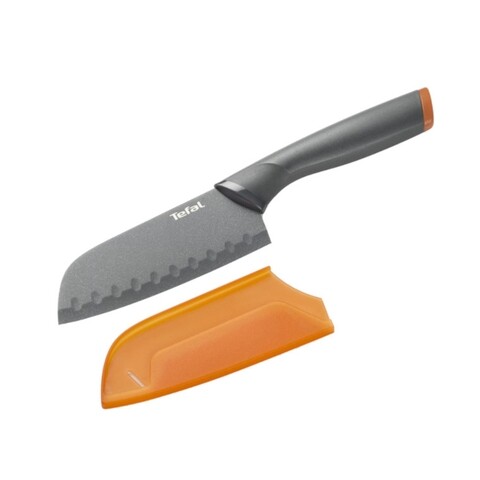 Cutit Santoku, Tefal, Fresh Kitchen, 12 cm, inox + protectie lama