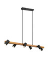 Lustra Marley, TRIO, 115x20x150 cm, 35W, 6x GU10, metal, negru mat/natur