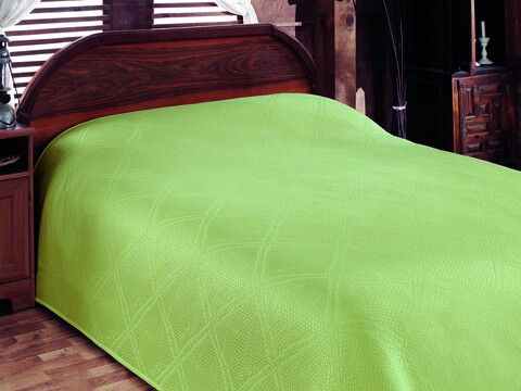 Cuvertura de pat Jakarlı Pike, Nazenin Home, 160x240 cm, bambus, verde