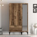 Dulap pentru haine, Hommy Craft, Kumsal RT, 120x47.5x201.4 cm, PAL, Maro