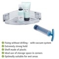Polita de colt pentru baie, Wenko, Quadro Vacuum-Loc®, 28 x 8.5 x 19.5 cm, inox/plastic