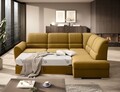 Coltar extensibil dreapta 3 locuri ELTAP, RT-45NU, Siber, 270x186x93 cm, lemn/poliester, mustar