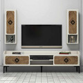 Comoda TV, Hommy Craft, Samba, 180x52x35 cm, Maro/Crem