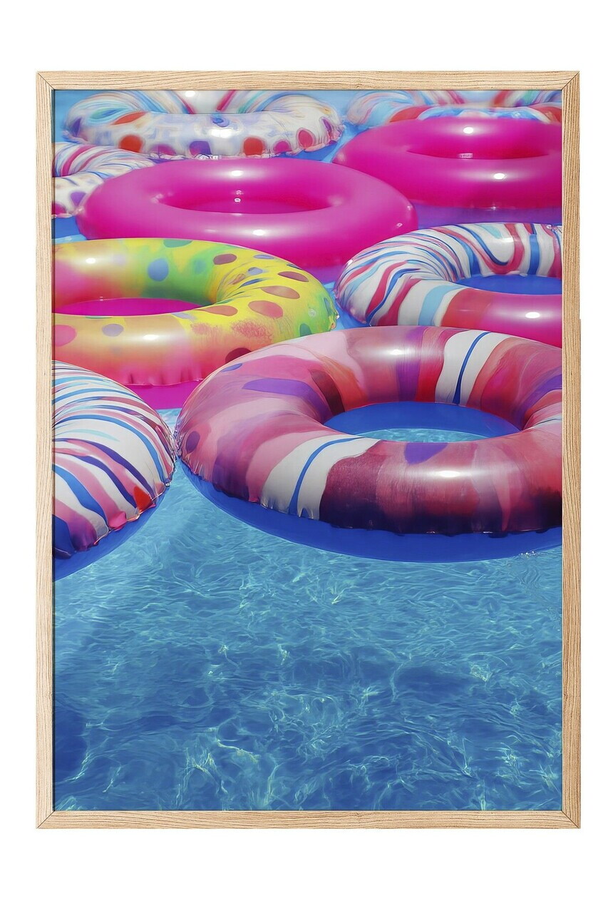 Tablou decorativ, 109739, Lemn masiv, Sticla PVC, Multicolor — imaginea 2