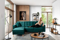 Coltar extensibil reversibil 3 locuri ELTAP, AsgL-24, Asgard, 248x162x93 cm, lemn/poliester, verde inchis