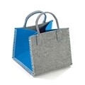 Cos de depozitare Digna, Versa, 30x30x25 cm, fetru, gri/turcoaz