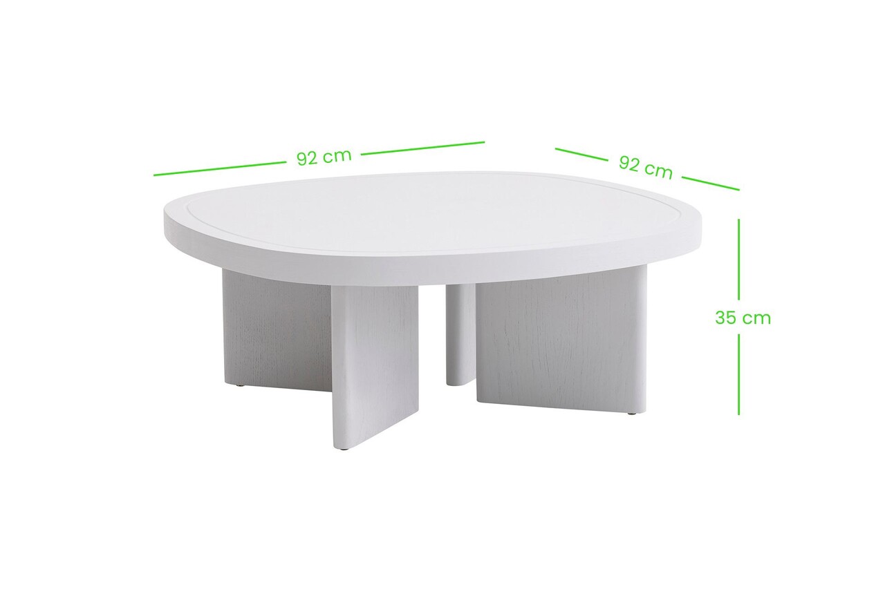 Masuta de cafea, Hanah Home, Cream, 92x35x92 cm, Gri - imagine 8