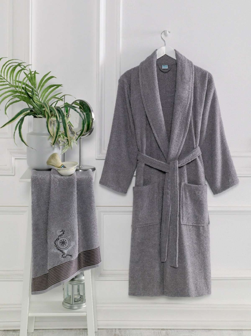 Set halate de baie, L'essentiel Maison, Cora, Antracit