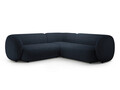 Coltar simetric 5 locuri, Kate, Micadoni, 252x252x76 cm, tesatura boucle, albastru inchis