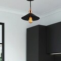 Set lustra si aplica de perete, Opviq, 892OPV9103, Metal, Negru