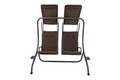 Leagan cu 2 locuri, Segars, 170 x 132 x 170 cm, otel, gri/maro