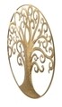 Decoratiune de perete 3D Life Tree, Mauro Ferretti, Ø 70 cm, fier, auriu