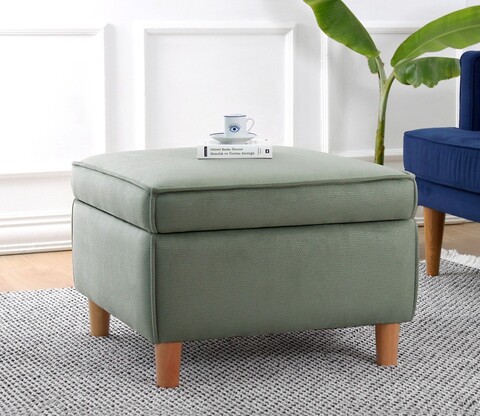 Taburet, Atelier del Sofa, 209FLF1420, Bumbac, Verde