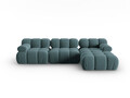 Coltar modular dreapta 4 locuri, Bellis-51, Micadoni Home, 282x155x70 cm, catifea, turcoaz