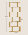 Corp biblioteca cu 6 rafturi, Vasagle, 70x24x190.5 cm, PAL, natural