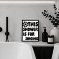 Tablou decorativ, Shower Singer, Dimensiune: 20 x 25 cm, Alb/Negru