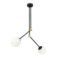 Lustra, Opviq, 892OPV1407, Metal, Alb/Negru