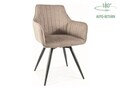 Scaun rotativ Ballo Brego, Signal, 56x45x84 cm, textil/otel, bej/negru