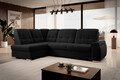 Coltar extensibil stanga 3 locuri ELTAP, LT-10FL, Sado, 272x192x95 cm, lemn/poliester, negru