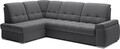 Coltar extensibil stanga 3 locuri ELTAP, LT-06SO, Sado, 272x192x95 cm, lemn/poliester, gri inchis