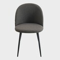Scaun Ampla, Homla, 56x47x78 cm, metal/poliester, gri inchis