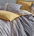 Lenjerie de pat dubla King (FR), Nedra - Beige, Cotton Box, Bumbac Ranforce