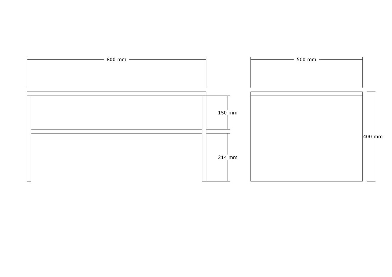 Masuta de cafea, Asse Home, Castor, 80x40x50 cm, Maro