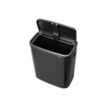 Cos de gunoi cu soft touch, Brabantia, Bo Touch, 60 L, 31.2x54.5x65.6 cm, otel, gri inchis