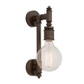 Aplica de perete Metal, Maison in Design, 8 x 34 cm, 1 x E27, 40W, maro inchis