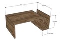 Masuta de cafea, Asse Home, Memo, 86.8x32.4x50 cm, Maro