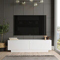 Comoda TV Zoeva, Pakoworld, 140x35.5x38.2 cm, PAL/MDF, alb