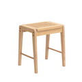 Scaun Karnika, Homla, 37x30x42 cm, lemn/ratan, natur