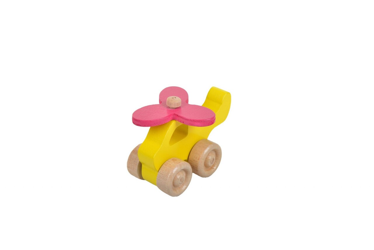 Jucarie pentru landou/carucior, Hanah Home, Mini Helicopter, 11x9x5 cm, Galben - view 4