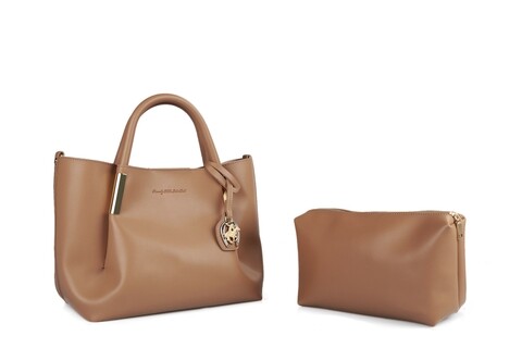 Geanta beverly hills polo club, 701, piele ecologica, camel