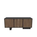 Bufet, Zena Home, Monaco, Negru / Nuc deschis