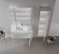 Set Dulap de Baie cu Chiuvetă și Oglindă (2 Piese), Hanah Home, Arno 100, Casmir