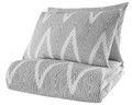 Set cuvertura de pat dubla 3 piese, Olivia - Grey, Eponj Home, 65% bumbac/35% poliester