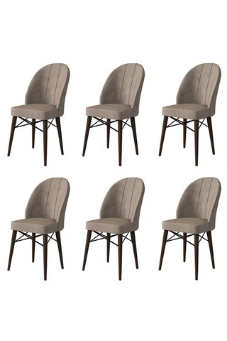 Set de scaune, Charlotte, Ritim, Metal, Cappuccino/Maro
