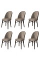 Set de scaune, Charlotte, Ritim, Metal, Cappuccino/Maro