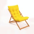 Scaun de gradina, Meya Dekor, My006, 59x90x44 cm, Lemn de fag, Galben / Natural