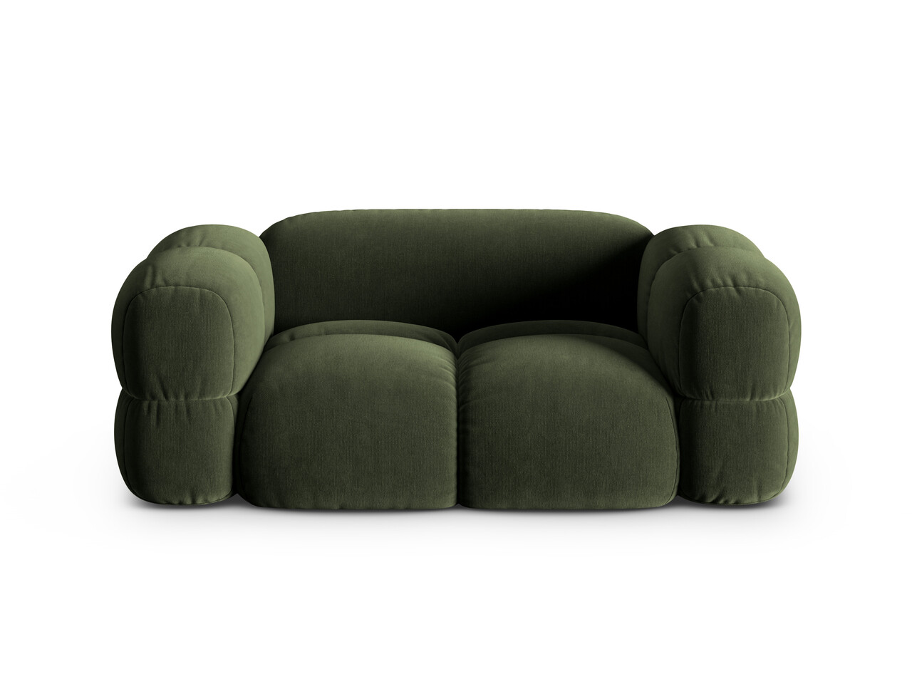 Canapea 2 locuri, Loretto, Cosmopolitan Design, 180x100x68 cm, catifea, verde