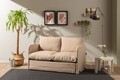 Canapea extensibilă cu 2 locuri, Futon, 859FTN2877, Metal , Bej