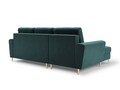 Coltar extensibil stanga 4 locuri, Moghan, Micadoni Home, GL, 241x145x88 cm, catifea, albastru petrol