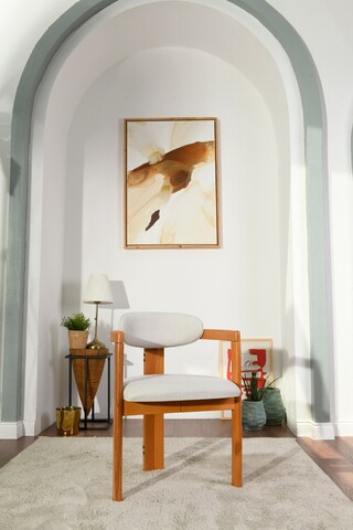 Set scaune 2 piese, Vow Chair, Cheri, Crem / Stejar