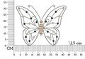 Decoratiune de perete Butterfly, Mauro Ferretti, 39.5 x 33.5 cm, fier/MDF, maro/negru