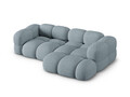 Coltar dreapta 3 locuri, Loretto, Cosmopolitan Design, 250x147x68 cm, tesatura structurata, albastru pastel