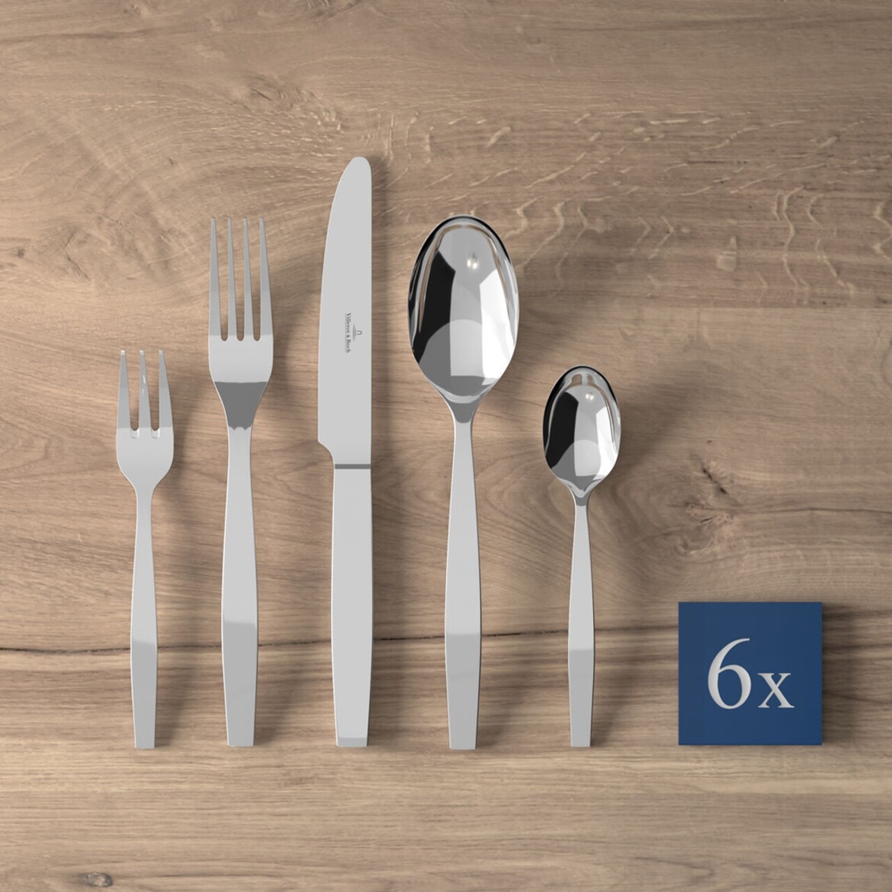 Set tacamuri 30 piese, Villeroy & Boch, Charles Cutlery, inox 18/10 - 2 | YEO