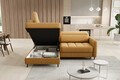 Coltar extensibil stanga 3 locuri ELTAP, LT-45MAN, Barea, 208x160x100 cm, lemn/poliester, mustar