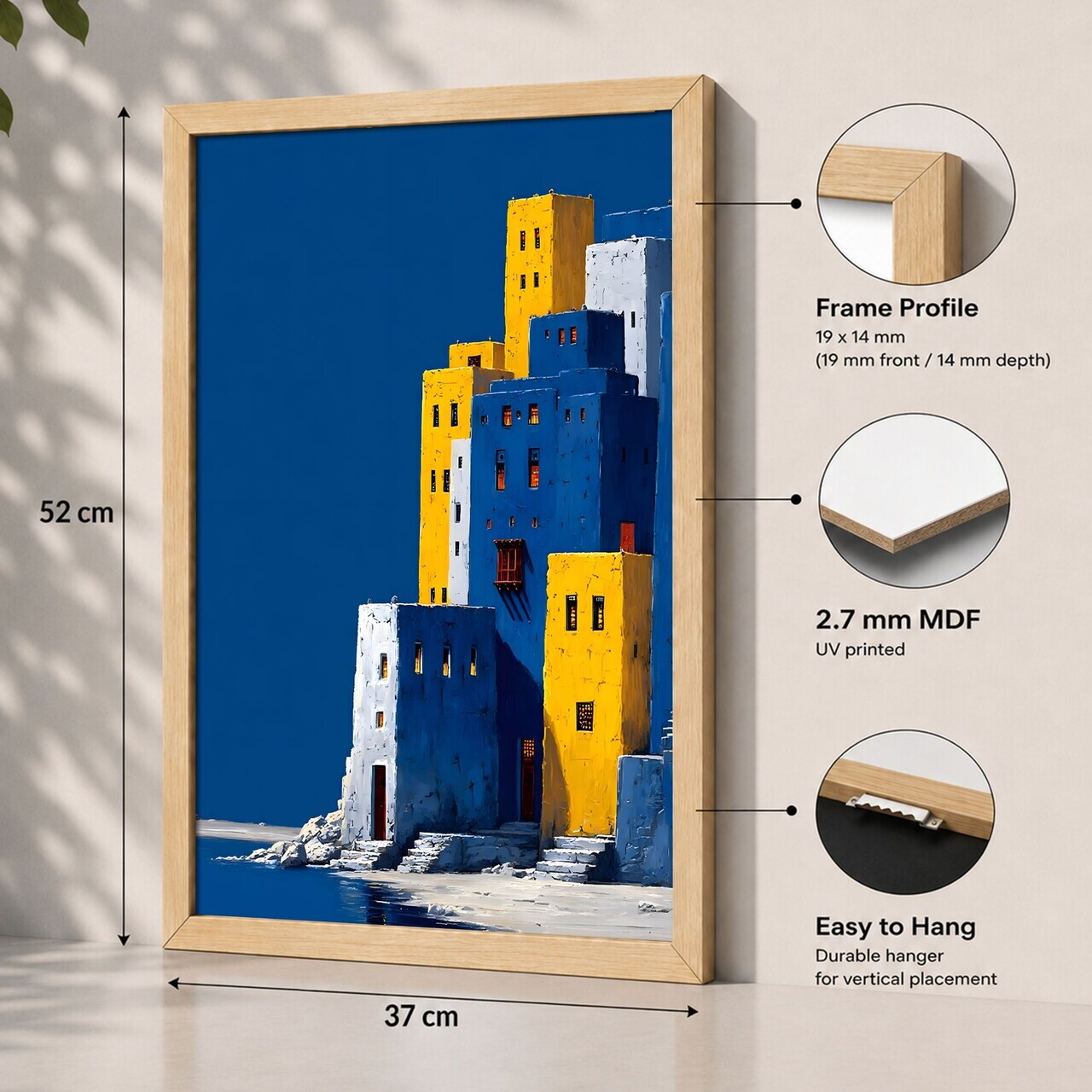 Tablou decorativ, 3752AACT-035, Fundal: 100% MDF (Grosime: 2,7 mm) Vopsire: Imprimare UV, Multicolor — imaginea 2