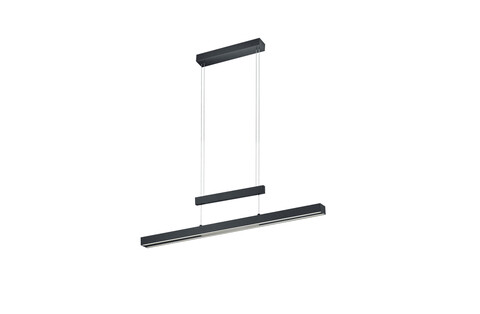 Lustra Trajan, TRIO, 150.5x6x150 cm, 45W, 1x SMD, metal, negru mat